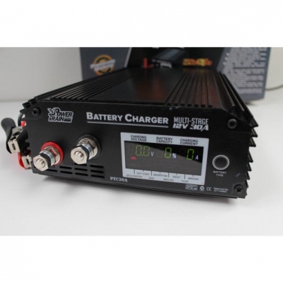 Power Train Battery Charger 30 Amp 6/12/24V Auto 8 Stage